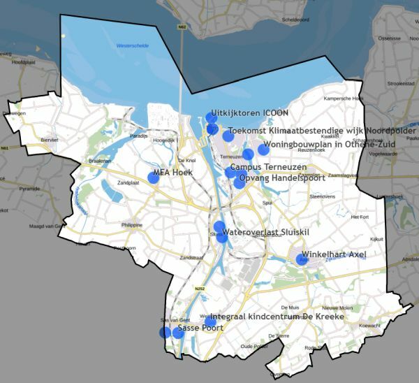 Overzichtskaart projecten juli 2025